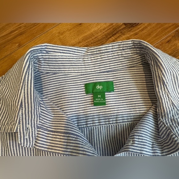 Dip Blue 3/4 Sleeve Button Down Shirt - Picture 8 of 12